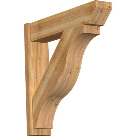 Ekena Millwork Funston Slat Rough Sawn Outlooker, Western Red Cedar, 8"W x 36"D x 36"H OUT08X36X36FST06RWR